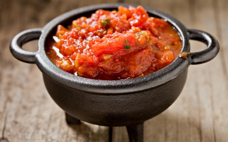 Salsa in a dish